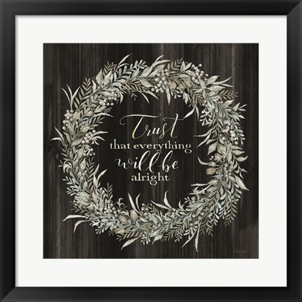 Framed Trust Wreath Print