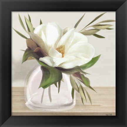 Framed Vintage Magnolia Bloom Print