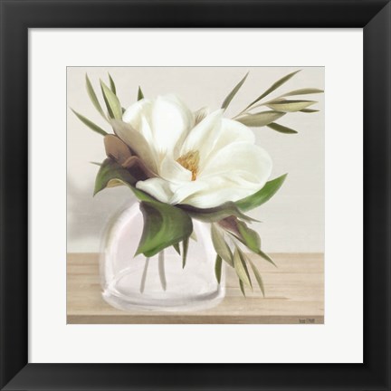 Framed Vintage Magnolia Bloom Print