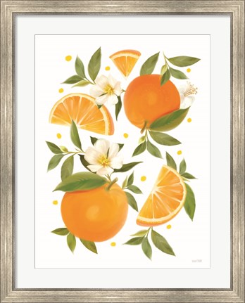 Framed Citrus Orange Botanical Print