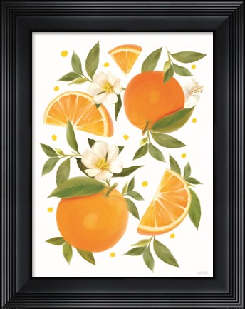 Framed Citrus Orange Botanical Print