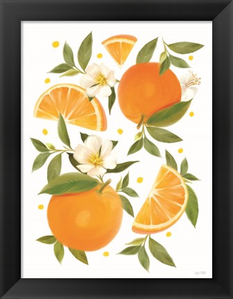 Framed Citrus Orange Botanical Print