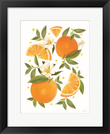 Framed Citrus Orange Botanical Print