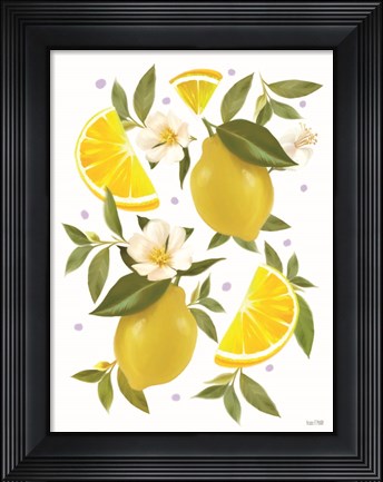Framed Citrus Lemon Botanical Print