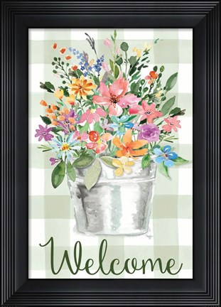 Framed Welcome Flowers Print