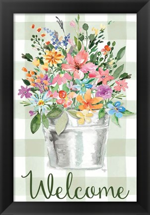 Framed Welcome Flowers Print