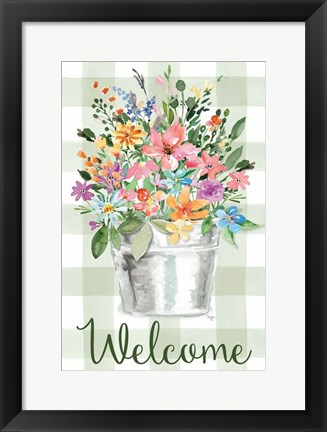 Framed Welcome Flowers Print