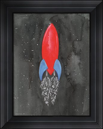 Framed Flower Rocket Print