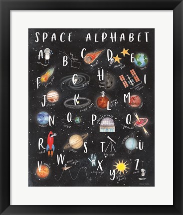 Framed Space Alphabet Print