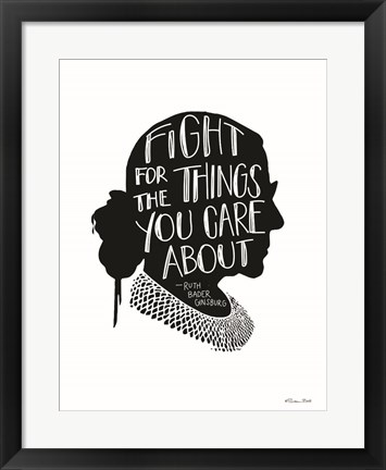 Framed Fight RBG Print