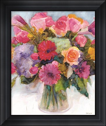 Framed Dramatic Blooms 1 Print