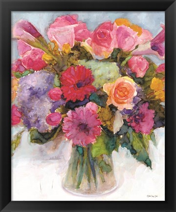 Framed Dramatic Blooms 1 Print