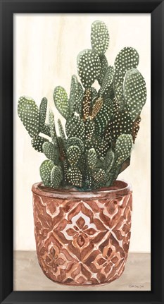 Framed Cactus in Pot 2 Print