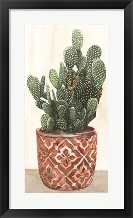 Framed Cactus in Pot 2 Print