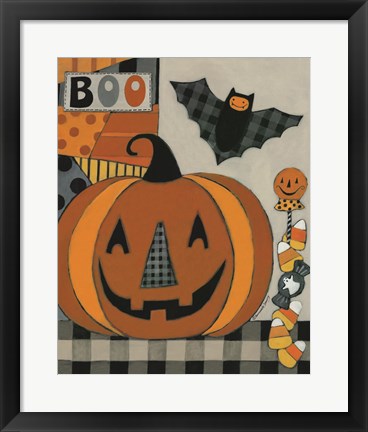 Framed Boo Jack O&#39;lantern Print