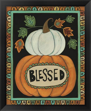 Framed Blessed Pumpkins Print