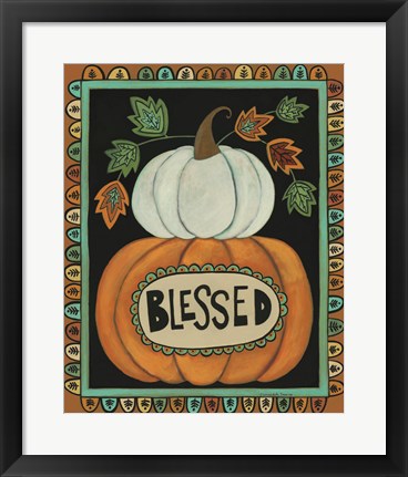 Framed Blessed Pumpkins Print