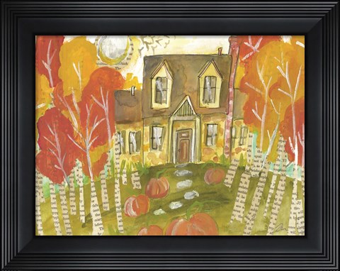 Framed Trick or Treat House Print