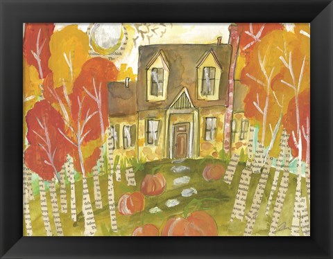 Framed Trick or Treat House Print