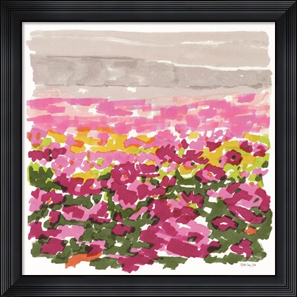 Framed Field of Flowers Print
