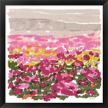 Framed Field of Flowers Print