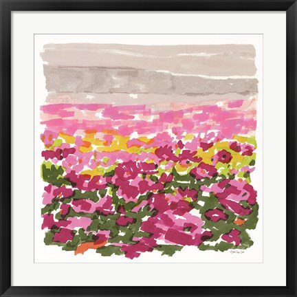 Framed Field of Flowers Print