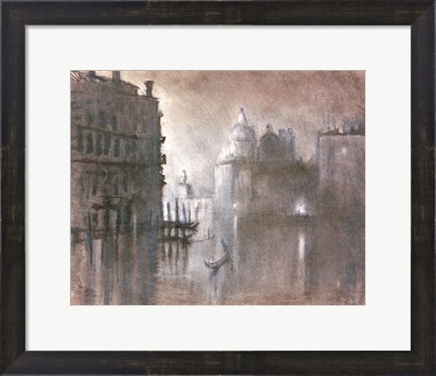 Framed Moonlight Over Venice 2 Print