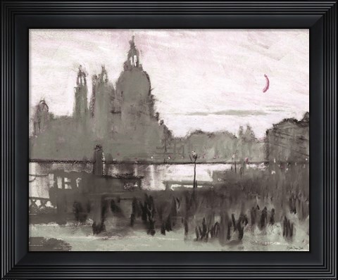Framed Venice Moonlight Print