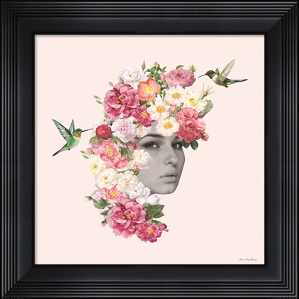 Framed Flower Girl I Print