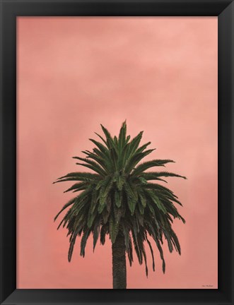 Framed Pink Palm Print