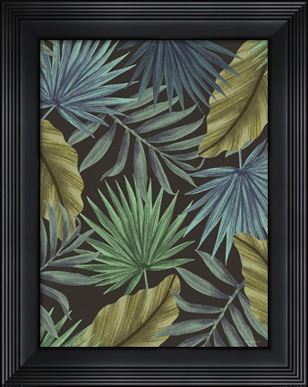 Framed Tropical Leaves I Print
