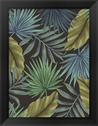 Framed Tropical Leaves I Print