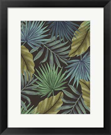 Framed Tropical Leaves I Print