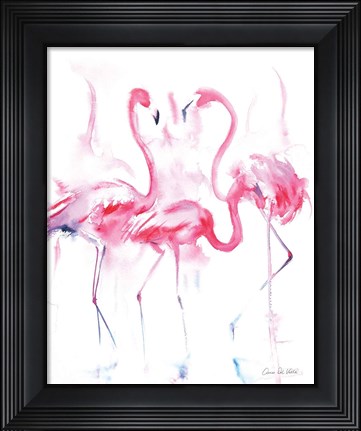 Framed Flamingo Trio Print