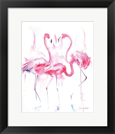 Framed Flamingo Trio Print