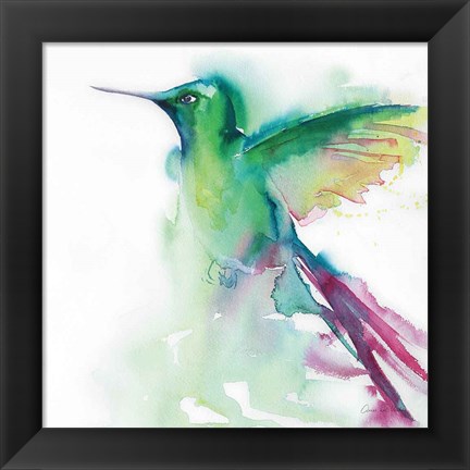 Framed Hummingbirds III Print