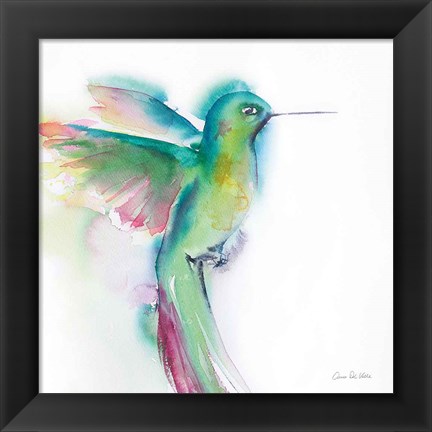 Framed Hummingbirds II Print