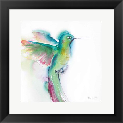 Framed Hummingbirds II Print