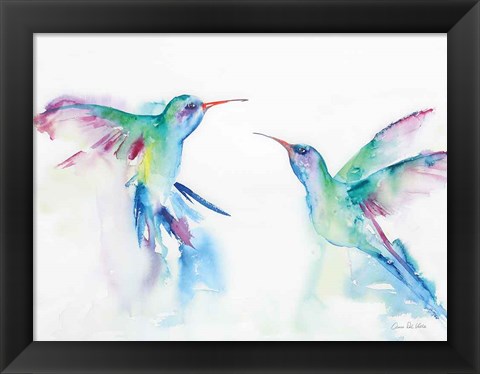 Framed Hummingbirds I Print