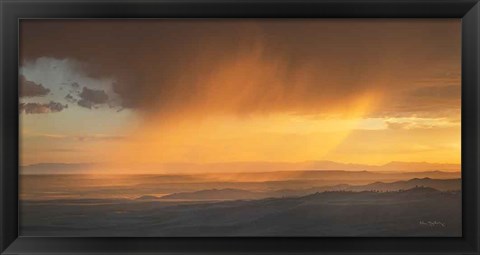 Framed Sunset Clouds in the Tetons Print