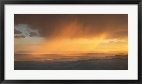 Framed Sunset Clouds in the Tetons Print