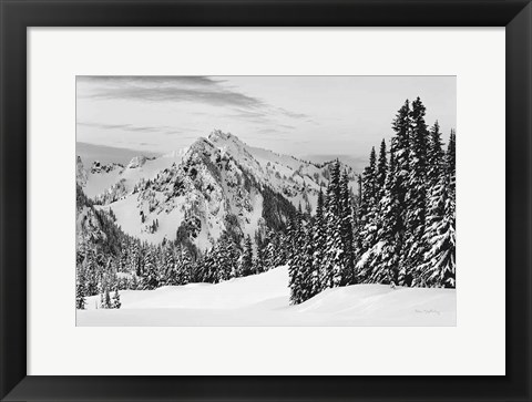 Framed Tatoosh Range BW Print