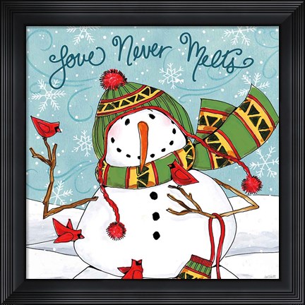Framed Snowplace Like Home V Print