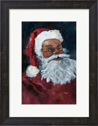 Framed Jolly Santa II Crop Print