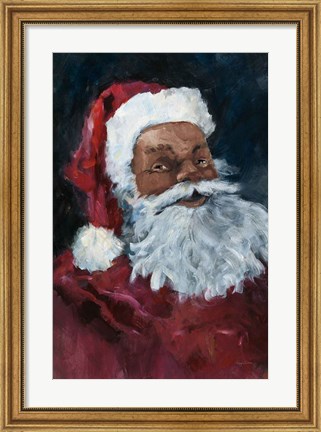 Framed Jolly Santa II Crop Print
