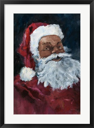 Framed Jolly Santa II Crop Print