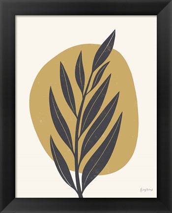 Framed Mid Century Modern IV Yellow Print