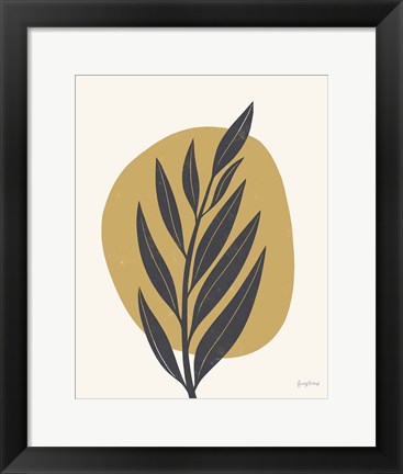 Framed Mid Century Modern IV Yellow Print