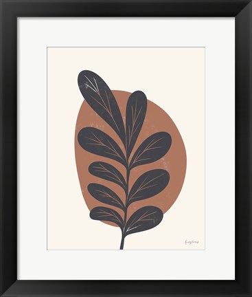 Framed Mid Century Modern III Terracotta Print