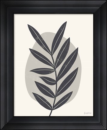 Framed Mid Century Modern II Gray Print